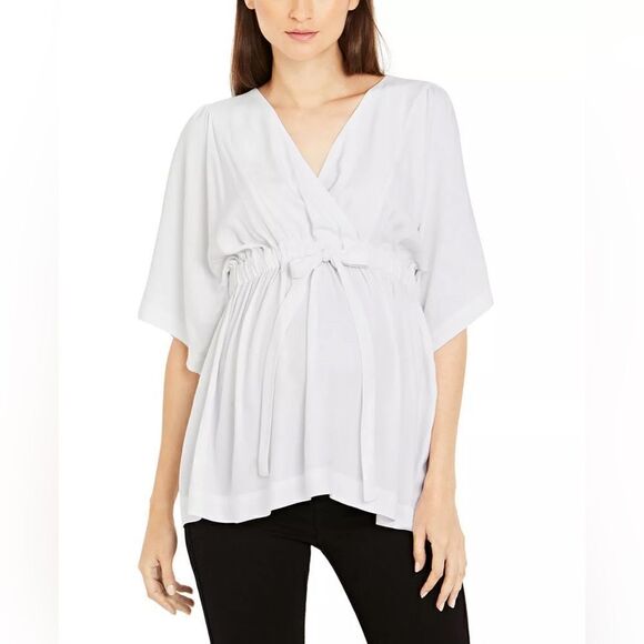 A Pea in the Pod Tops - A Pea in the Pod - Maternity Tie-Waist Top - Small